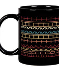 Side view of black ceramic Funny Hidden Swear Message Coffee Mug Sarcastic Office Gift For Coworkers And Besties Hilarious Gag Gift