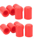 10 Pack Silicone Vacuum Hose End Plugs For Car Engine Bay Protection, 16mm Inner Diameter, Universal Red Hose Caps