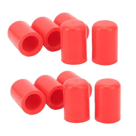 Get Your Ride Looking Fresh With These 10 Pack Silicone Intake Vacuum Hose Covers Designed For All Cars, Featuring High Durability And A Perfect Fit For Standard 16mm Vent Lines To Keep Oils Off And Engine Parts Clean While You Drive In Style. Red silicone 16mm vacuum hose covers, pack of 10