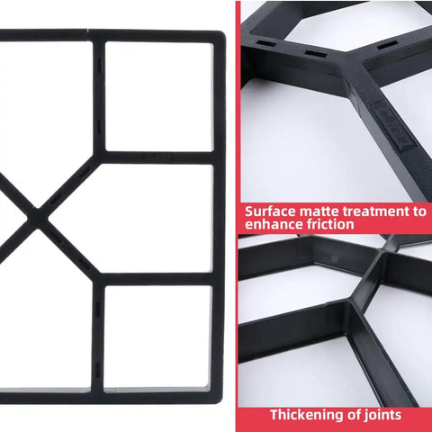 Reusable Concrete Path Molds For No Fuss DIY Walkways And Stepping Stone Pavers Square 15.7 By 15.7 By 1.57 Inches heavy-duty polypropylene