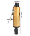 Rock Solid Metal Straight Shank Pneumatic Air Die Grinder, compact 6.1-inch tool for precision grinding and polishing.
