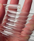 Hands holding Heavy Duty Thick Transparent PU Gas Hose 10 Meter Length with 4mm diameter for high temperature steam and air transfer