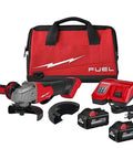 Top Notch Paddle Switch Replacement Kit For 18V Cordless Angle Grinders with tool bag, two batteries, and charger.