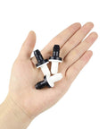 BBTUS 3/8 inch inline vacuum barbed check valve ABS white body with black fittings for fuel gas liquid lines 4-pack