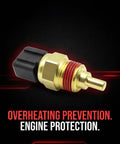 Top Shelf Engine Coolant Temperature Ect Sensor Direct Fit Replacement For Hyundai Kia Accent Elantra Sonata Tucson Forte - close-up view of sensor.