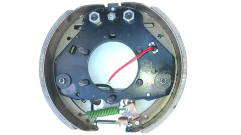 Beefed Up Trailer Axle Backing Plate With Electric Right Hand Brake Flange 12.25 By 3.5 Inch Five Bolt Pattern Fits 9K 10K 12K Axles