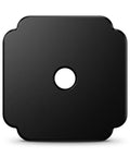 1.7 Inch Black Escutcheon Backplates For Bifold Closet Cabinet Knobs 4 Pack Zinc Die Cast Satin Nickel Finish Keeps Knobs Snug, Covers Scratches And Oversized Holes, Easy Install. Black zinc die-cast escutcheon backplate with center hole
