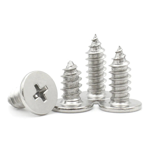 Heavy Duty Stainless Steel Self Tapping Wood Screws Set M2 M2.6 M3 M3.5 M4 14mm Wafer Head Cross Phillips A2 304