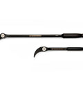 Two Piece Indexing Pry Bar Set With 8 Inch And 16 Inch Bars, Heads Rotate 180 Degrees Through 14 Locking Positions, Compact Yet Ready For Tight Spaces With Powerful Leverage, Built For Auto Pros And Industrial Techs