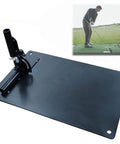Durable Steel Golf Swing Plane Trainer Plate With Alignment Stick Holder, Portable Practice Aid for Indoor or Outdoor Range