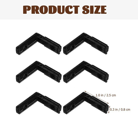 Hella Sturdy Aluminum L Shape Inside Corner Brackets Set for big frame builds, 1.0 in and 0.3 in, matte black finish.