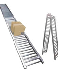 Heavy Duty Stainless Steel Gravity Conveyor Roller Track Designed To Haul Heavy Freight Smooth As Butter Across Warehouses And Home Workshops 24 In Wide 26 Ft Long with package