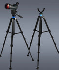 Beefy Heavy Duty Tripod For Spotting Scope And Binoculars With Yoke Stand And Adapter Extends From 24 To 72.4 Inches 22 Lb Load Capacity Aluminum