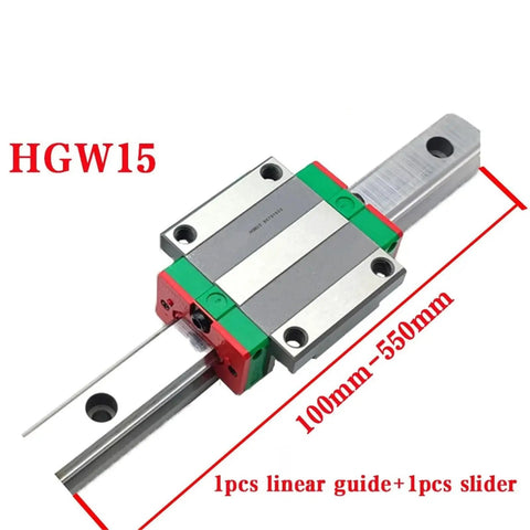 Grab Smooth Linear Guide Rail With Slider For High Precision Motion Control 100mm Wide Runner Track view of HGW15 slider and rail system