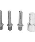 Compact Round Shank Garden Auger Drill Adapter For Corded And Cordless Drills with three drill bits and connector