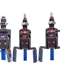 Pneumatic Gripper With Three Claw Clamp Detection Switch And Anti Slip Pad For Fast Automated Grabbing Of Workpieces On Mechanical Arm Systems Pro Grade Four Pack, three grippers in view.