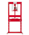 Front view of 6 Ton Hydraulic Shop Press With H Frame For Auto Bending And Stamping Adjustable Benchtop And Floor Press Plates.