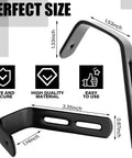 Heavy Duty Angled Bunk Bed Ladder Hooks 4 Pack With Mounting Screws Rock Solid Adjustable Steel Brackets dimensions and features display.
