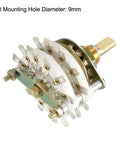 Band Selector Rotary Switch 2 Pole 11 Position, 2 Deck, 24 Pin, 9mm Thread, 6mm Shaft for Electronics Projects