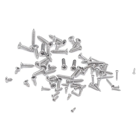 Massive 1200 Pieces 304 Stainless Steel Phillips Flat Head Self Tapping Screws Assortment Kit with 24 Sizes M1 M1.2 M1.4 M1.7 M2 M2.2