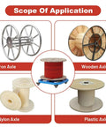 Cable Reel Turntable With Locking Wheels For Reels Up To 36 Inch Diameter Portable Wire Spool Rack 1000 Lb Load Capacity Blue Cable Caddy for iron, wooden, nylon, and plastic axles