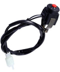 Universal Motorbike Kill Switch And Horn Button For 22mm Handlebars Black ABS Durable One Piece Switch With Easy Mount For Seven Eighths Inch Bars Fits Most Motorcycles. Black 22mm ABS motorcycle kill switch with horn button and wiring connector
