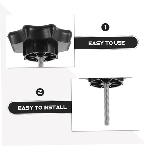 Close-up of Spare Tire Bolt and Clamp Kit for Easy Mounting, No-Fuss, Rock-Solid Hold Down Screw, easy to use and install.