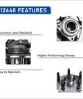 Close-up of Rear Wheel Bearing Hub Assembly 512440 Fit For 2010 2017 GMC Terrain And 2010 2017 Chevy Equinox 5 Lug With ABS