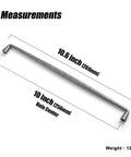 Weathered Nickel Zinc Alloy Cabinet Handles 10 Inch Hole Center Durable Rustic Kitchen And Bedroom Pulls with measurements