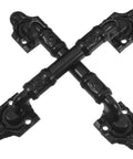 2 Pack Sliding Barn Door Handles No Drill Required Iron Alloy Gate Pull Handles For Garages And Cabinets Modern Black Door Hardware