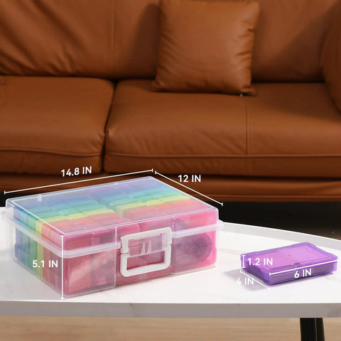 Heavy Duty Photo Storage Boxes With Carry Handles, Snap Tight Document And Craft Organizers For Memories, Chill Out Clutter And Keep Your Workspace Super Clean With This Real Deal