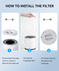 Replacement 3 In 1 True H13 HEPA Air Purifier Filter For 160 Model installation guide