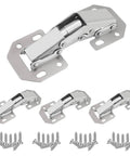 4 pack of 4 Inch Surface Mount Hidden Hinges For Cabinets And Bookshelves, 90 Degree Concealed Hinges, Frameless Cabinet Hardware
