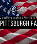 Awesome Universal Rifle Hooks That Are Super Versatile For Your Shotgun Or Bolt Action with American flag background, Pittsburgh PA text