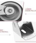 Heavy Duty Sliding Barn Door Guide Roller With Screws Anti Sag Bottom Support Wheel Keeps Doors Level And Smooth