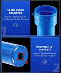 DIY Ready Inner Tie Rod Removal Tool Kit with 53mm diameter and 1/2 inch drive fit showing crowfoot adapter detail.