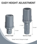 Beefed-Up Adjustable Bullet Feet For 1-5/8 Inch Tubing Heavy-Duty Leg Levelers For Industrial And Commercial Kitchens
