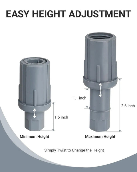 Beefed-Up Adjustable Bullet Feet For 1-5/8 Inch Tubing Heavy-Duty Leg Levelers For Industrial And Commercial Kitchens