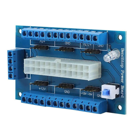 ATX Power Supply Bench Board 24 Pin 20 Pin 24Pin Adapter For PC Builds And DIY Testing with lock switch and terminal block
