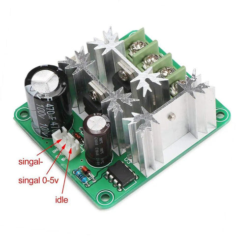 DC Motor Speed Controller Module 6V-90V 15A PWM 16KHz Speed Regulator Board With Beefed-Up Overload Protection And Reversible Wiring