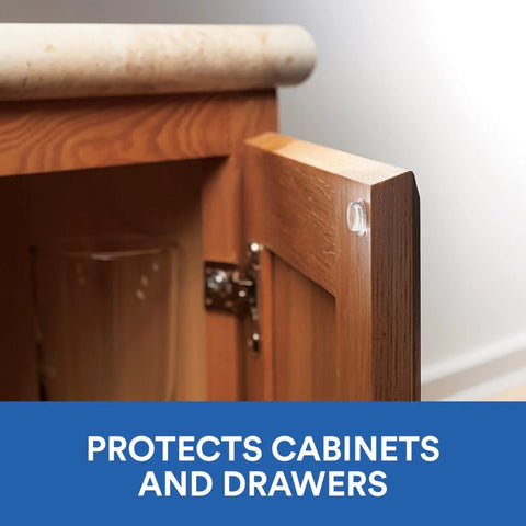 Clear Self Stick Cabinet Bumper Pads Twenty Pack Round One Half Inch Rubber Cushions For Cabinets And Drawers Protect Surfaces
