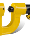 High Strength Stainless Steel Hydraulic Crimping Tool And Hole Punching Machine close-up of ergonomic yellow handle with precision positioner.