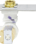 Inlet Valve 154637401 OEM Replacement Part For Refrigerators And Freezers, shown side view with metal connectors and plastic body