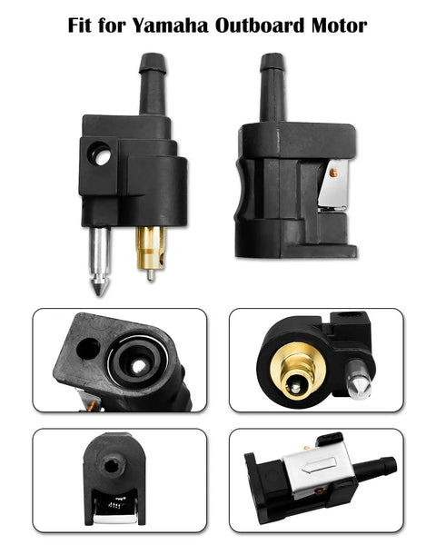 Fuel Line Quick Connector Set One Quarter Inch Barb Female And 6mm Male For Portable Fuel Tank And Outboard Motors Durable No Fuss Quick Connect Fittings For Easy Install On Boats And Motors