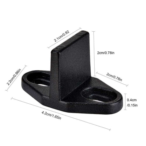 Barn Door Floor Guides 2 Pack Bottom Guide Floor Mount for Sliding Doors T Shape Track Hardware Black Durable Solid Steel Build