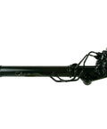 Turnkey Remanufactured Hydraulic Power Rack And Pinion Steering Assembly EPS Ready Nail On fitment, black coated, side view.
