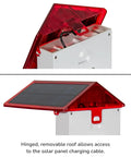 Killer 2 In 1 Hummingbird Feeder With Solar Smart Camera and AI Species Tracking, showing the hinged solar panel roof.