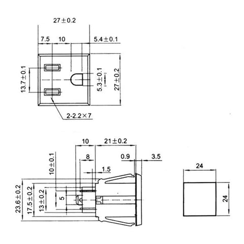 Straight Up Dang Tough Industrial Us 5 15R AC Power Outlet And Electrical Receptacle For Real Jobsite Work Rock Solid 3 Pin Build dimensions diagram.