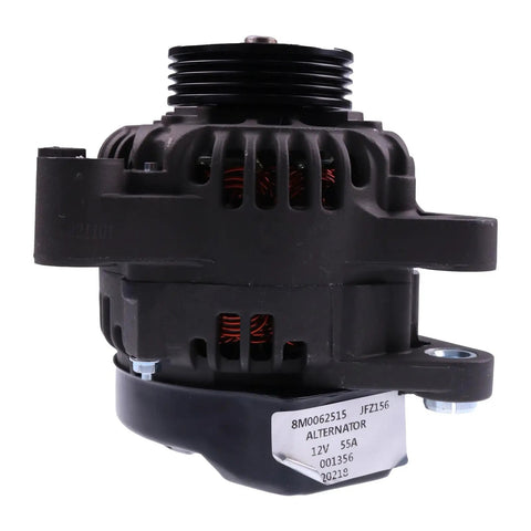 Side view of 12V Replacement Alternator For Mercury Marine Outboards 150 HP 2012 On With 64mm OD 4 Groove Pulley