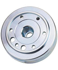 Heavy Duty Magnetic Flywheel Rotor Replacement Kit For 375 400 LTA400 Sled And ATV, shiny steel rotor with mounting holes.